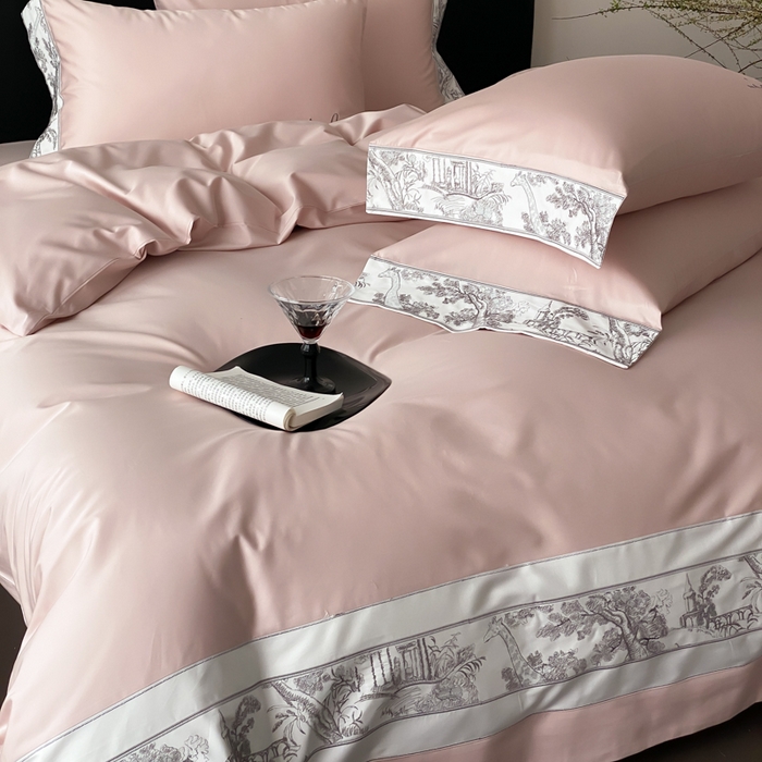 91家纺网 家纺一手货源 找家纺 （总）云栖2025全棉纯棉长绒棉绣花四件套-浮生若梦