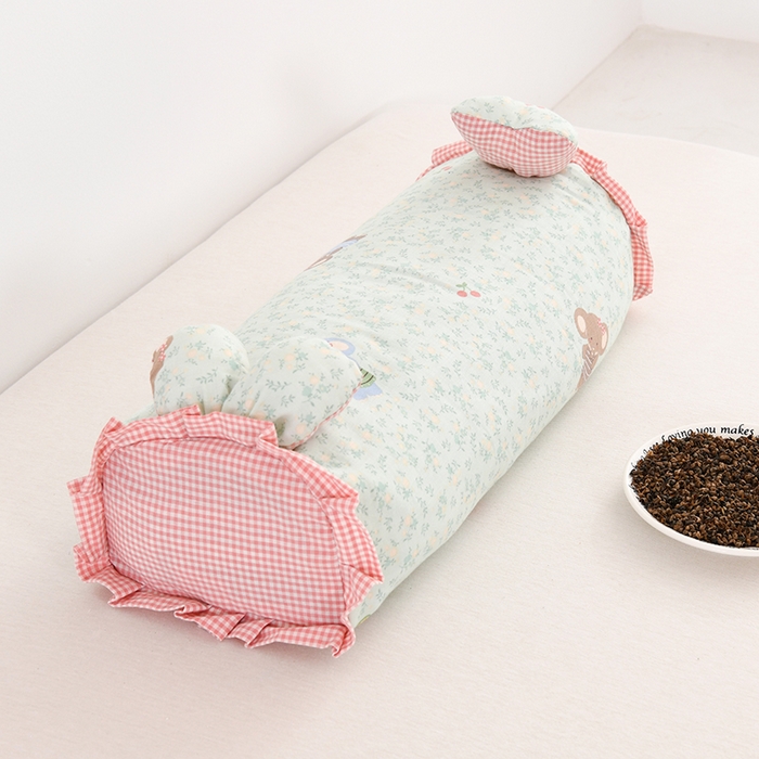 91家纺网 家纺一手货源 找家纺 （总）金牛枕芯 2025新款全棉纯棉双层纱荞麦枕小碎花小清新卡通学生儿童枕枕头枕芯-田园兔