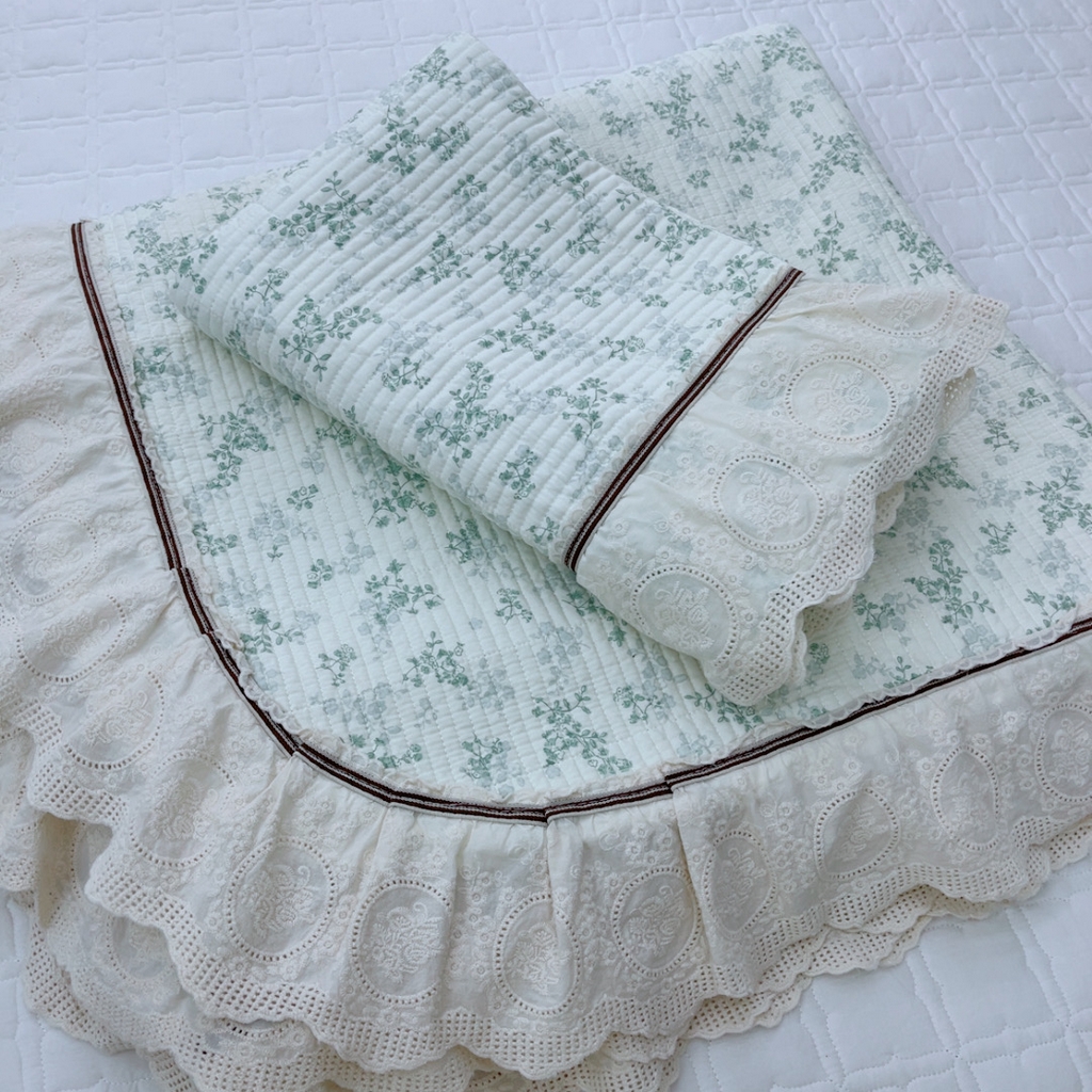 91家纺网 家纺一手货源 找家纺 （总）暖居 2025新款法式13370高密小碎花40支全棉纯棉床盖四件套