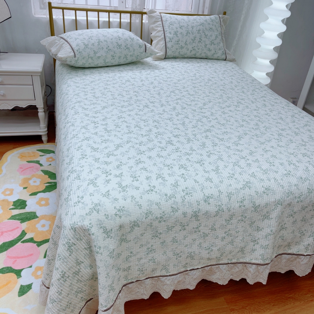 91家纺网 家纺一手货源 找家纺 （总）暖居 2025新款法式13370高密小碎花40支全棉纯棉床盖四件套