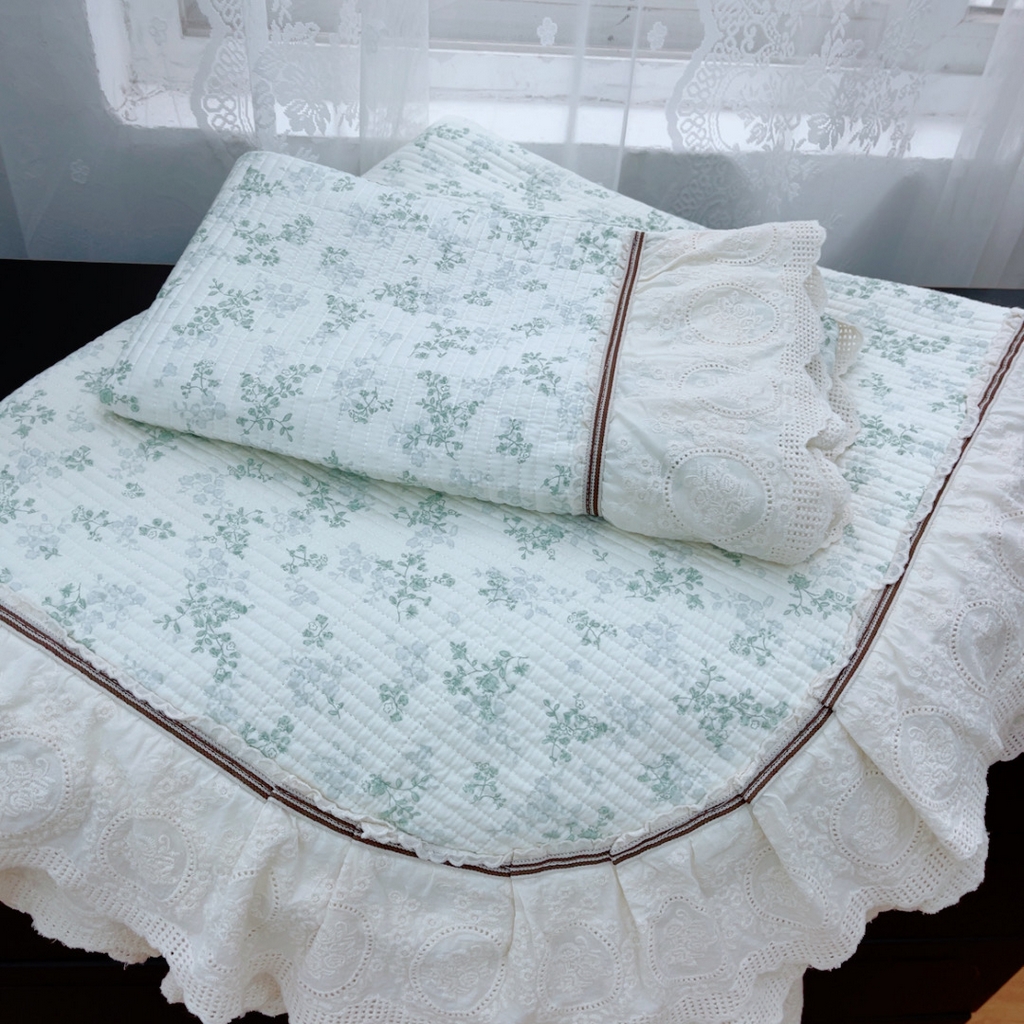 （总）暖居 2025新款法式13370高密小碎花40支全棉纯棉床盖四件套