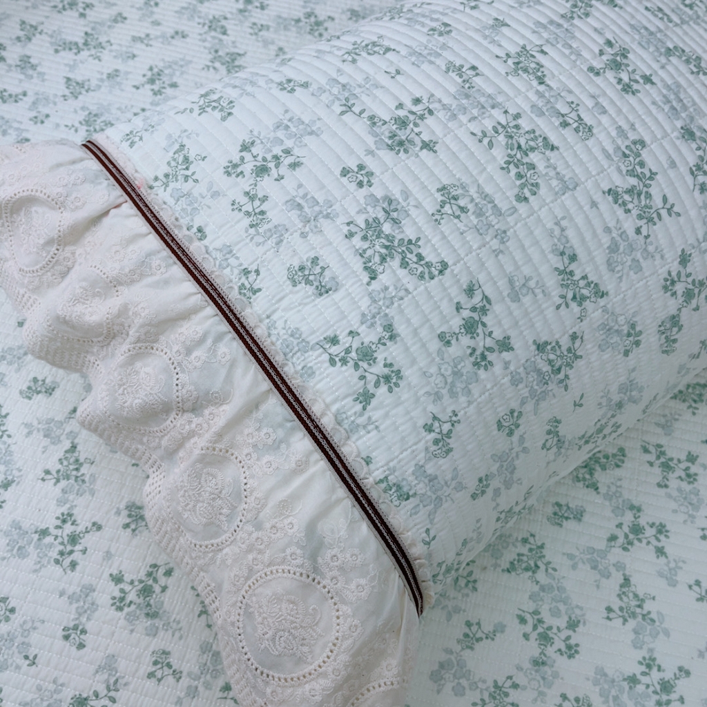 91家纺网 家纺一手货源 找家纺 （总）暖居 2025新款法式13370高密小碎花40支全棉纯棉床盖四件套