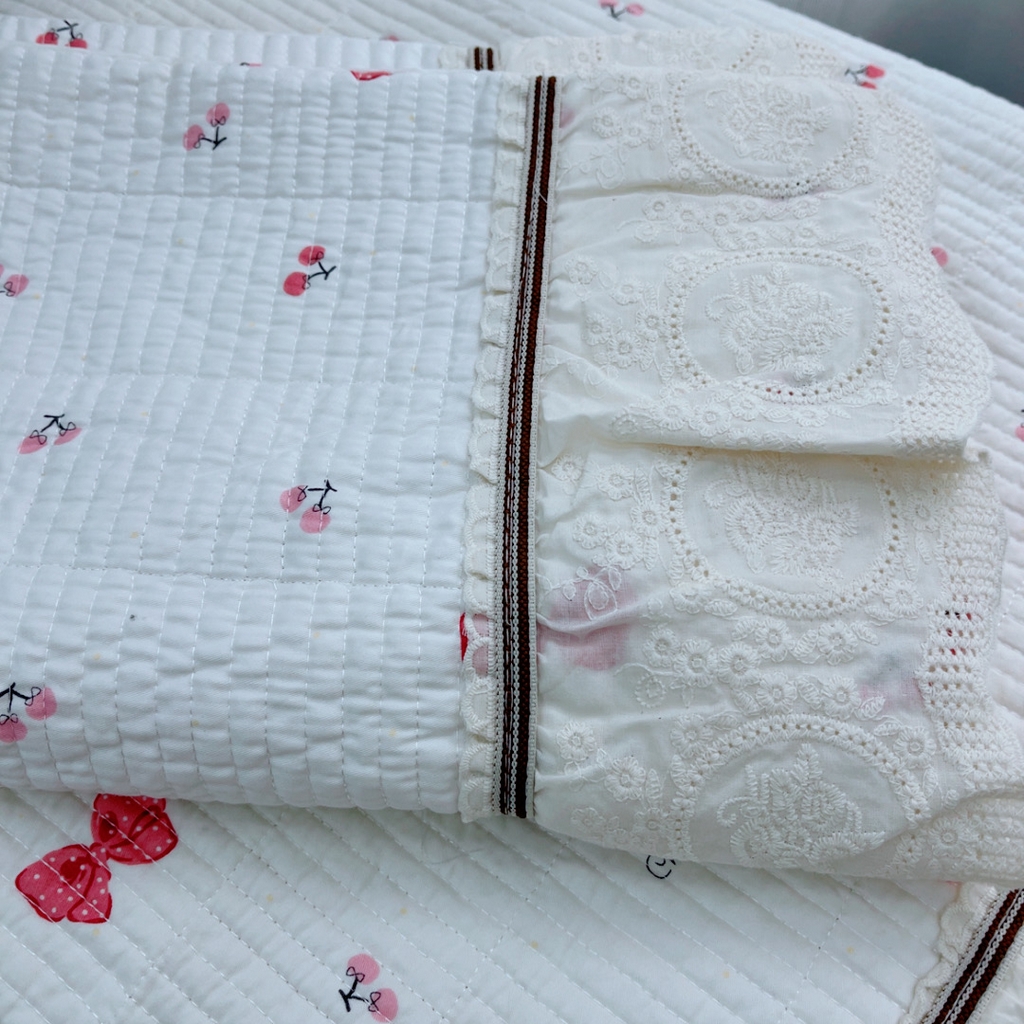 91家纺网 家纺一手货源 找家纺 暖居 2025新款法式13370高密小碎花40支全棉纯棉床盖四件套 可可小姐