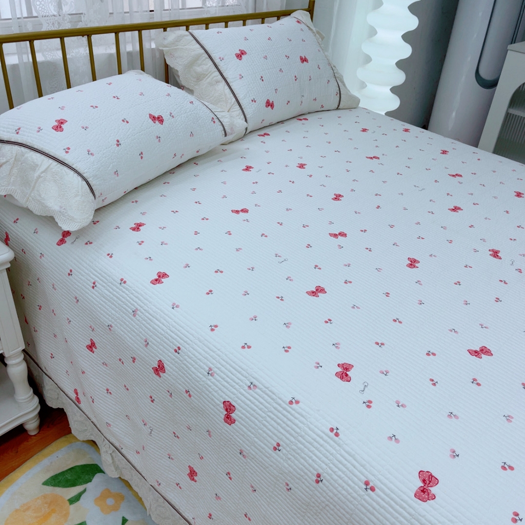 91家纺网 家纺一手货源 找家纺 暖居 2025新款法式13370高密小碎花40支全棉纯棉床盖四件套 可可小姐