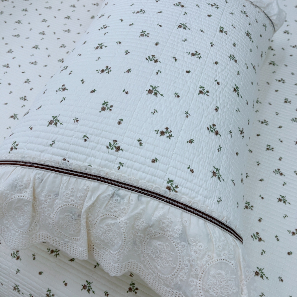 91家纺网 家纺一手货源 找家纺 暖居 2025新款法式13370高密小碎花40支全棉纯棉床盖四件套 闻香