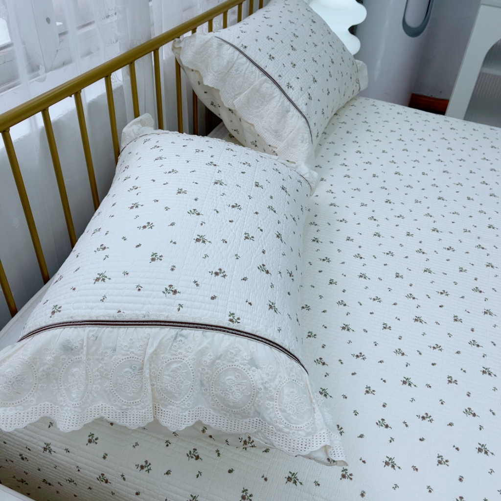 91家纺网 家纺一手货源 找家纺 暖居 2025新款法式13370高密小碎花40支全棉纯棉床盖四件套 闻香