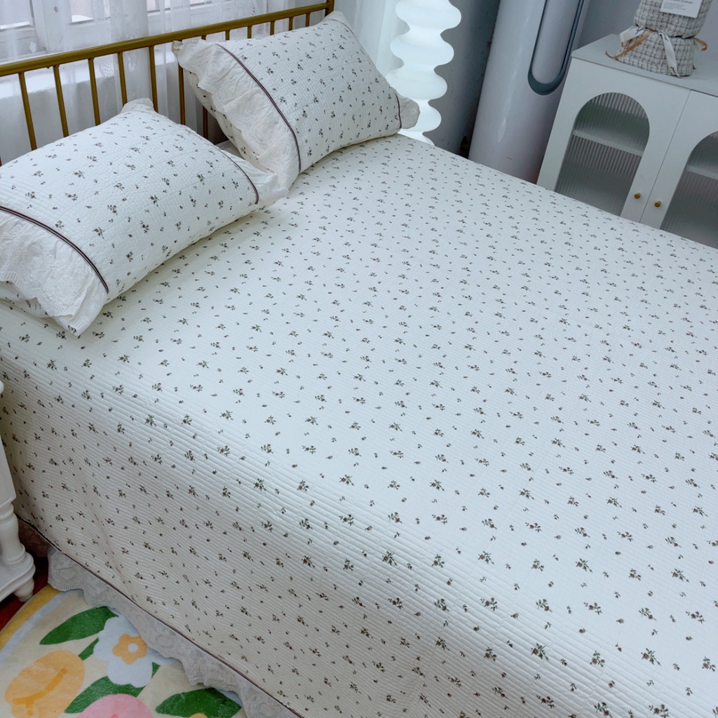 91家纺网 家纺一手货源 找家纺 暖居 2025新款法式13370高密小碎花40支全棉纯棉床盖四件套 闻香