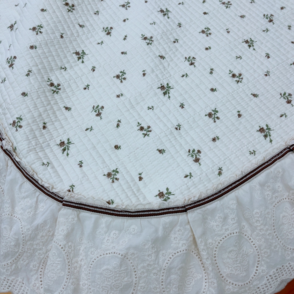 91家纺网 家纺一手货源 找家纺 暖居 2025新款法式13370高密小碎花40支全棉纯棉床盖四件套 闻香