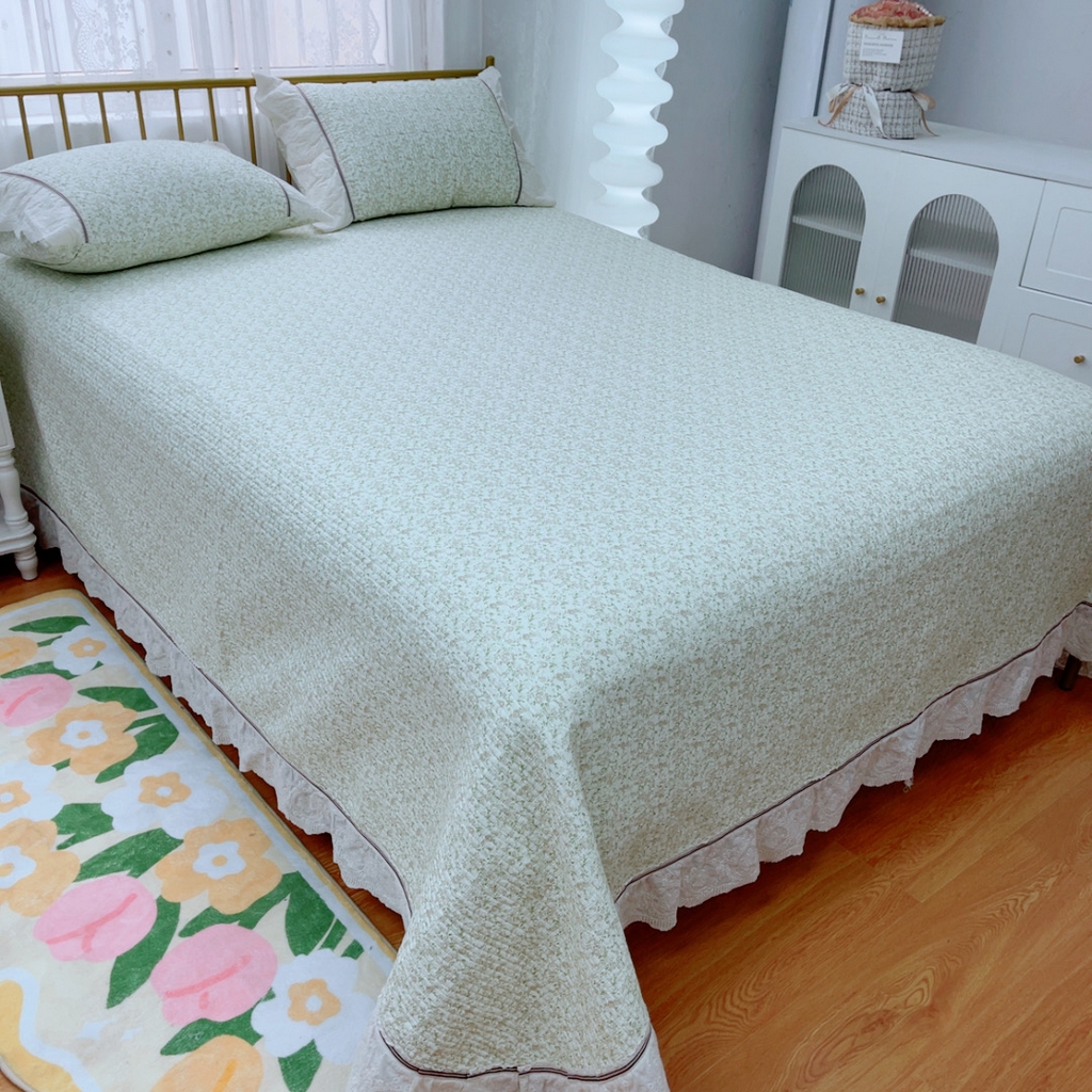 91家纺网 家纺一手货源 找家纺 暖居 2025新款法式13370高密小碎花40支全棉纯棉床盖四件套 新月