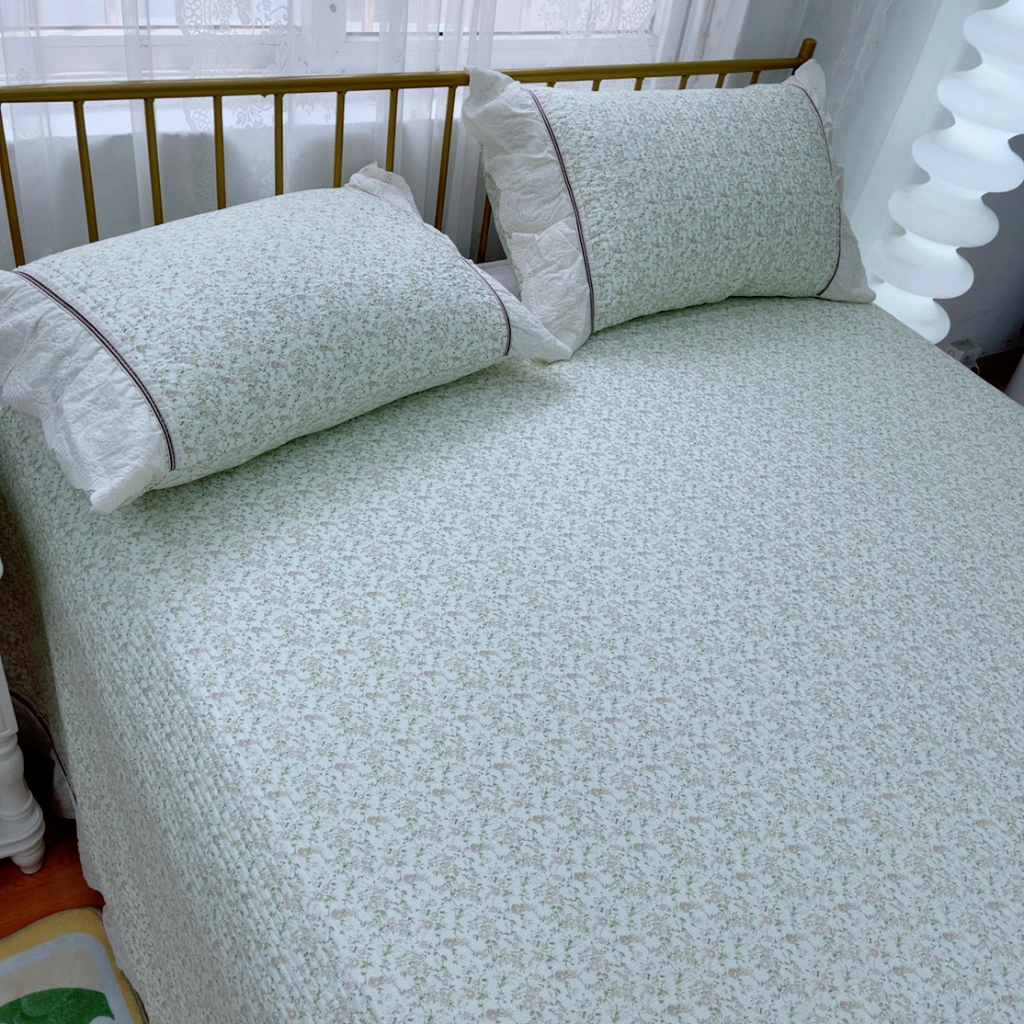 91家纺网 家纺一手货源 找家纺 暖居 2025新款法式13370高密小碎花40支全棉纯棉床盖四件套 新月