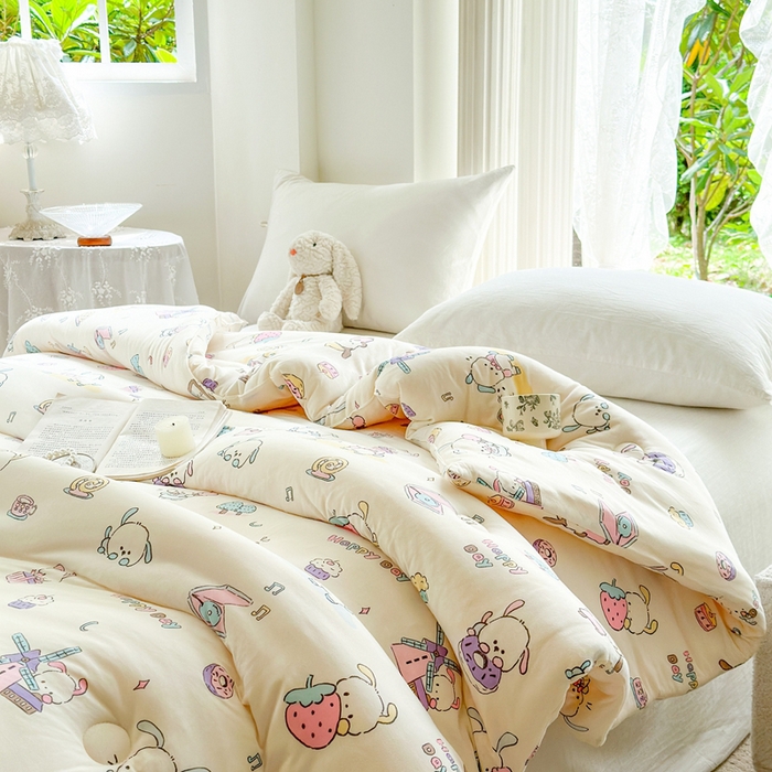 91家纺网 家纺一手货源 找家纺  提供买家秀爆款花型不断货A类母婴级宝宝被针织棉夏被空调被春秋被冬被大豆被被子被芯 萌宠世界【A类针织棉面料母婴可用】