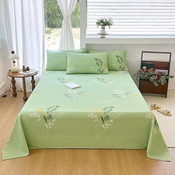 91家纺网 家纺一手货源 找家纺 （总）家贝爱2025原棉印花老粗布床单凉席三件套