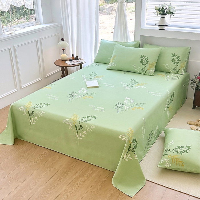 91家纺网 家纺一手货源 找家纺 （总）家贝爱2025原棉印花老粗布床单凉席三件套