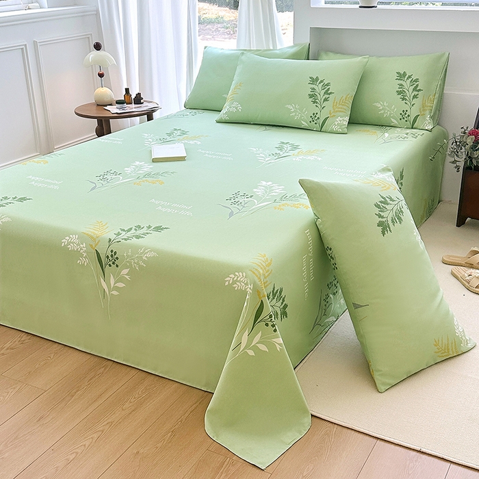 91家纺网 家纺一手货源 找家纺 （总）家贝爱2025原棉印花老粗布床单凉席三件套