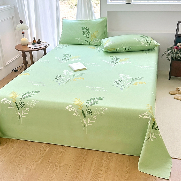 91家纺网 家纺一手货源 找家纺 （总）家贝爱2025原棉印花老粗布床单凉席三件套