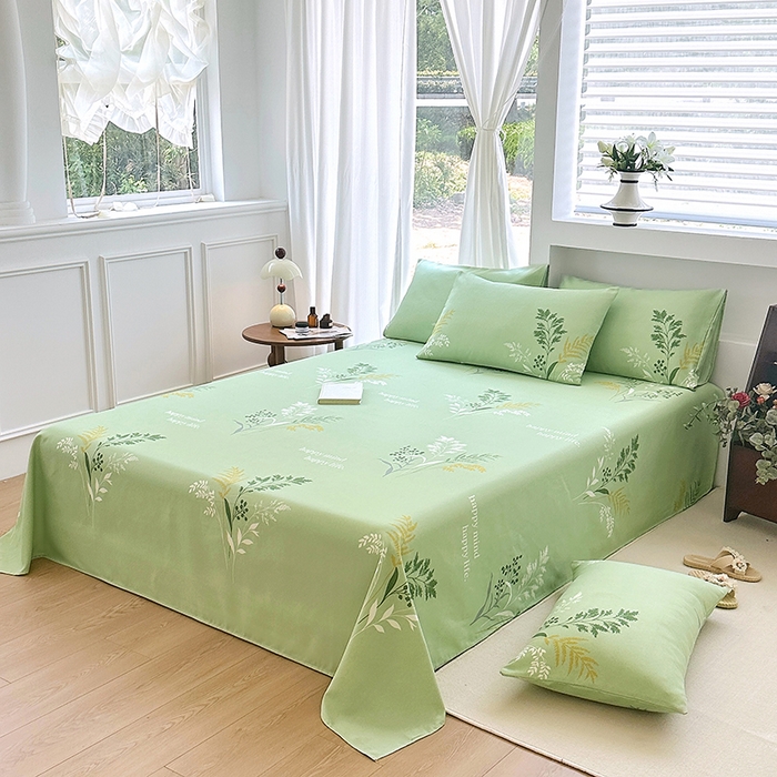 91家纺网 家纺一手货源 找家纺 （总）家贝爱2025原棉印花老粗布床单凉席三件套