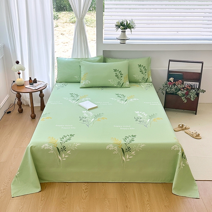 91家纺网 家纺一手货源 找家纺 （总）家贝爱2025原棉印花老粗布床单凉席三件套