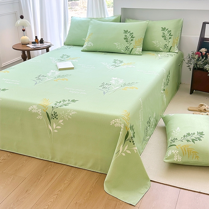 91家纺网 家纺一手货源 找家纺 （总）家贝爱2025原棉印花老粗布床单凉席三件套