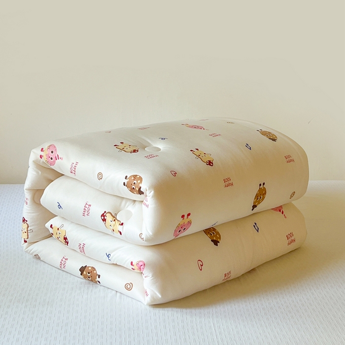  提供买家秀爆款花型不断货A类母婴级宝宝被针织棉夏被空调被春秋被冬被大豆被被子被芯 曲奇面包【A类针织棉面料母婴可用】