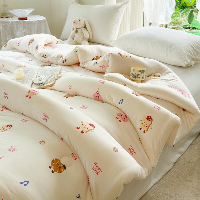 91家纺网 家纺一手货源 找家纺  提供买家秀爆款花型不断货A类母婴级宝宝被针织棉夏被空调被春秋被冬被大豆被被子被芯 曲奇面包【A类针织棉面料母婴可用】