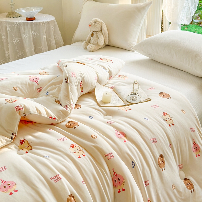 91家纺网 家纺一手货源 找家纺  提供买家秀爆款花型不断货A类母婴级宝宝被针织棉夏被空调被春秋被冬被大豆被被子被芯 曲奇面包【A类针织棉面料母婴可用】