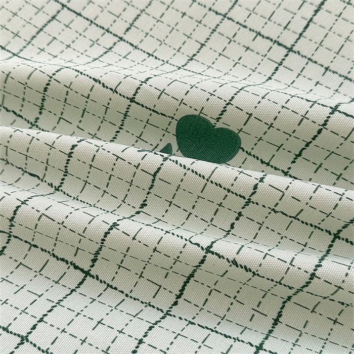 91家纺网 家纺一手货源 找家纺 家贝爱2025原棉印花老粗布床单凉席三件套 简格小花