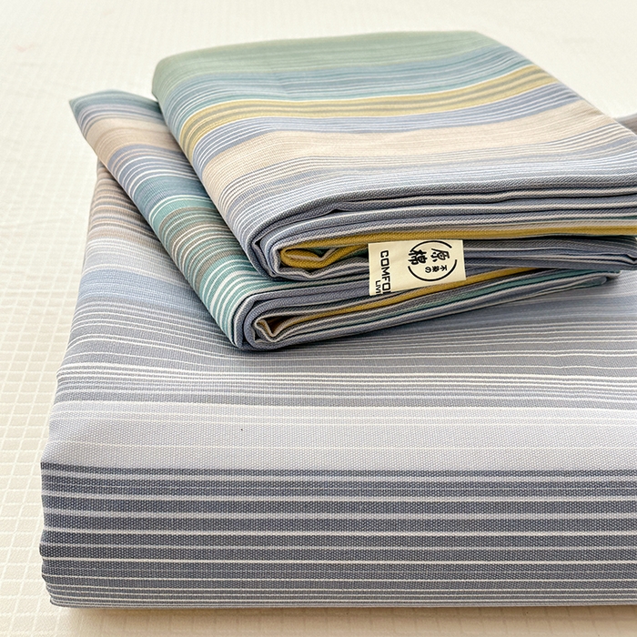 91家纺网 家纺一手货源 找家纺 家贝爱2025原棉印花老粗布床单凉席三件套 流年彩梦