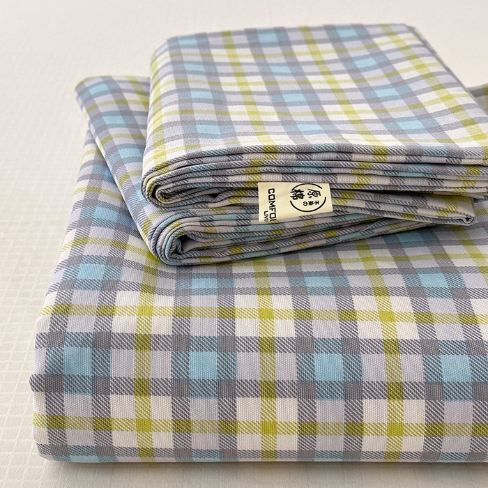 91家纺网 家纺一手货源 找家纺 家贝爱2025原棉印花老粗布床单凉席三件套 瑞格聚福