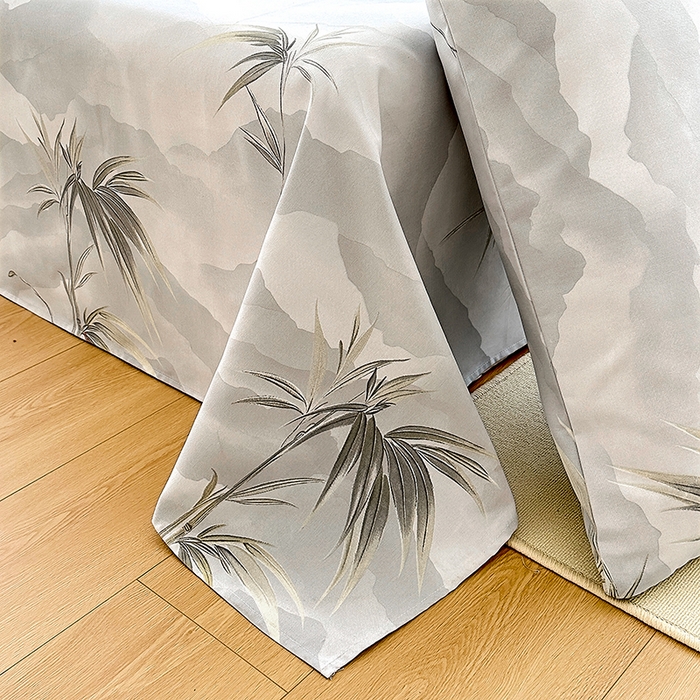 91家纺网 家纺一手货源 找家纺 家贝爱2025原棉印花老粗布床单凉席三件套 仙草绮梦