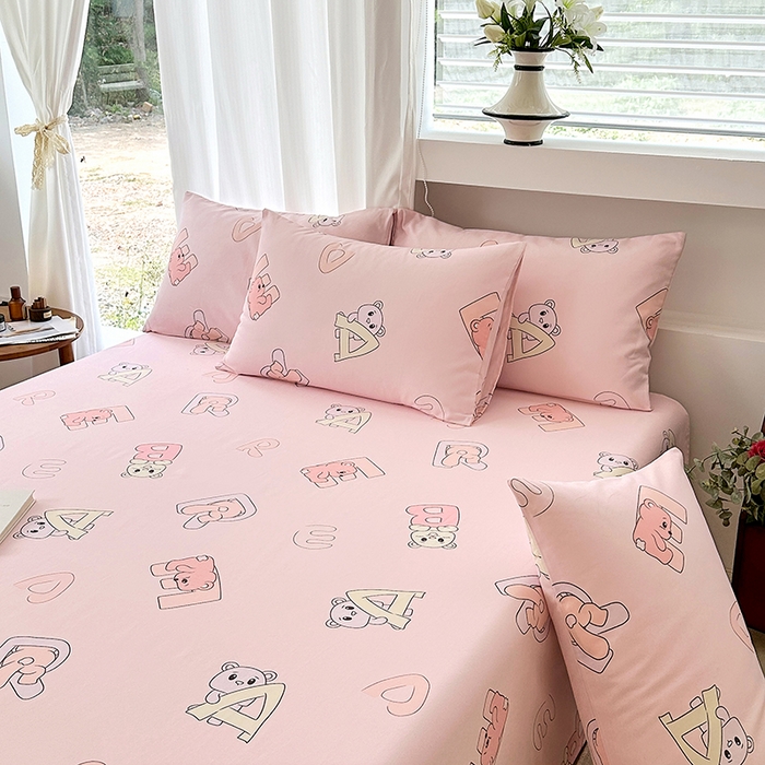 91家纺网 家纺一手货源 找家纺 家贝爱2025原棉印花老粗布床单凉席三件套 熊影福泽