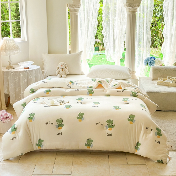 91家纺网 家纺一手货源 找家纺  提供买家秀爆款花型不断货A类母婴级宝宝被针织棉夏被空调被春秋被冬被大豆被被子被芯 小龙仔【A类针织棉面料母婴可用】