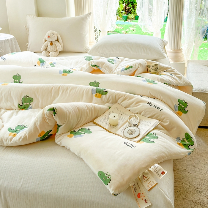 91家纺网 家纺一手货源 找家纺  提供买家秀爆款花型不断货A类母婴级宝宝被针织棉夏被空调被春秋被冬被大豆被被子被芯 小龙仔【A类针织棉面料母婴可用】