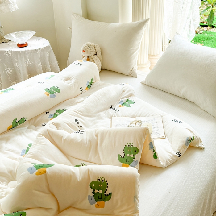 91家纺网 家纺一手货源 找家纺  提供买家秀爆款花型不断货A类母婴级宝宝被针织棉夏被空调被春秋被冬被大豆被被子被芯 小龙仔【A类针织棉面料母婴可用】