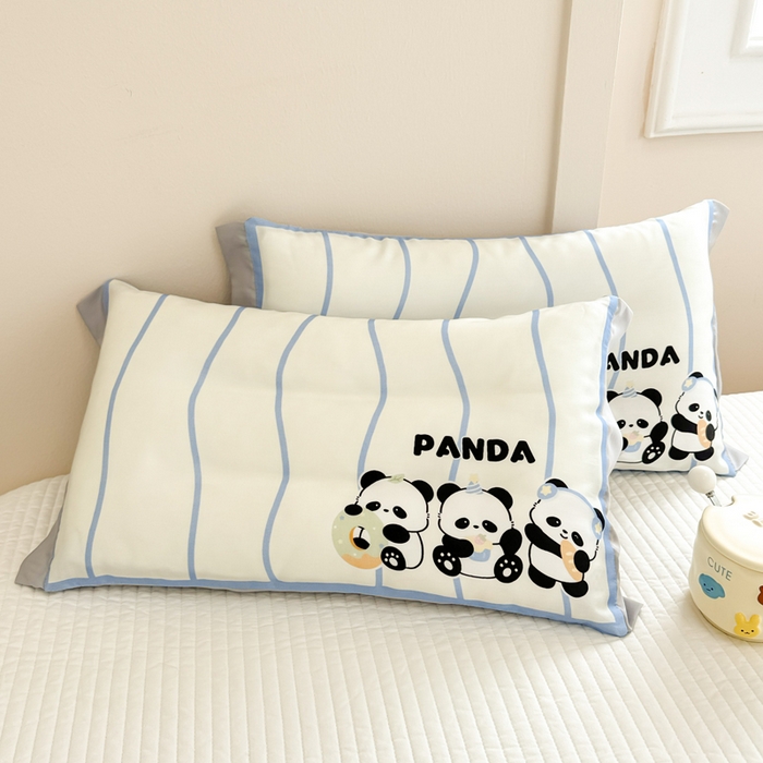 慕尚2025儿童大版天丝枕套 3只熊猫