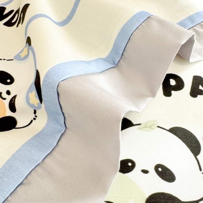 91家纺网 家纺一手货源 找家纺 慕尚2025儿童大版天丝枕套 3只熊猫