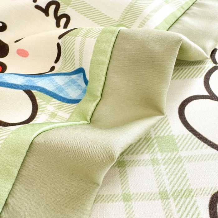 91家纺网 家纺一手货源 找家纺 慕尚2025儿童大版天丝枕套 绿格西高地