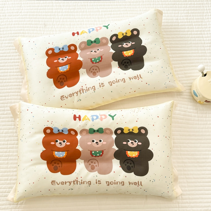 91家纺网 家纺一手货源 找家纺 慕尚2025儿童大版天丝枕套 熊熊