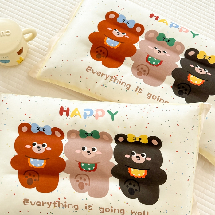 91家纺网 家纺一手货源 找家纺 慕尚2025儿童大版天丝枕套 熊熊