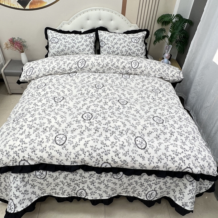 91家纺网 家纺一手货源 找家纺 寝居阁 2025新款床盖四件套 安娜庄园
