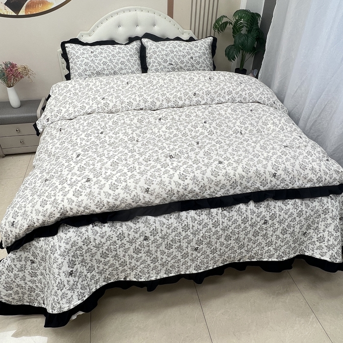 91家纺网 家纺一手货源 找家纺 寝居阁 2025新款床盖四件套 治愈花园