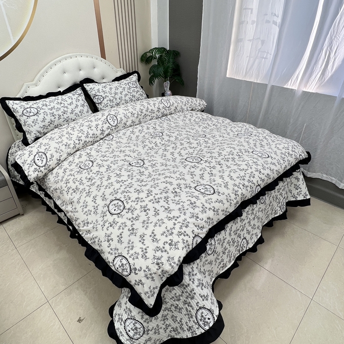 91家纺网 家纺一手货源 找家纺 寝居阁 2025新款床盖四件套 安娜庄园