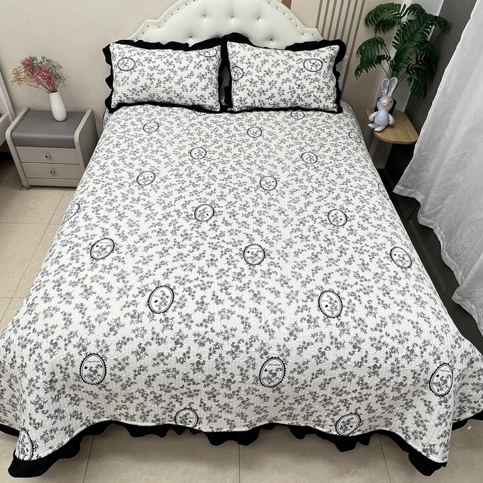 91家纺网 家纺一手货源 找家纺 寝居阁 2025新款床盖四件套 安娜庄园