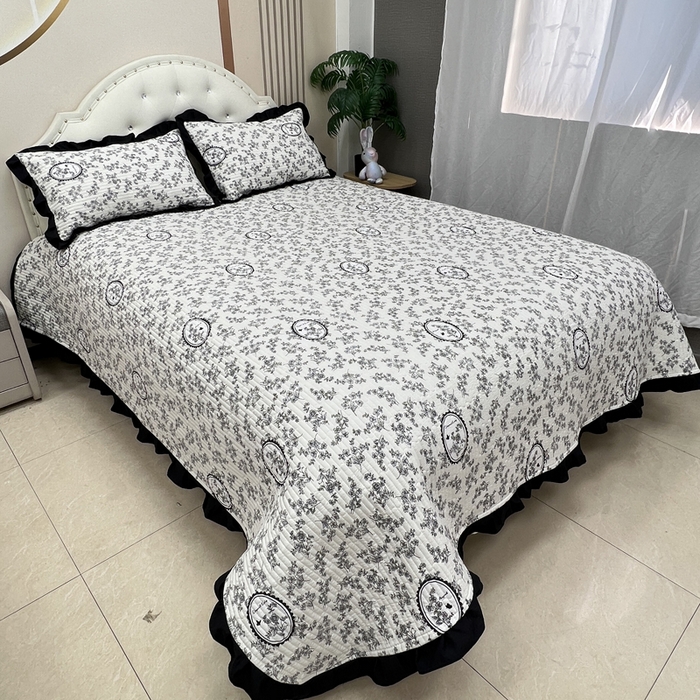 91家纺网 家纺一手货源 找家纺 寝居阁 2025新款床盖四件套 安娜庄园