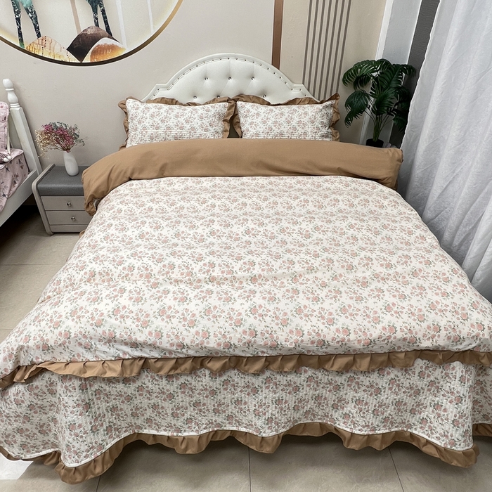 91家纺网 家纺一手货源 找家纺 寝居阁 2025新款床盖四件套 巴黎恋人