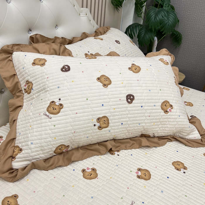 91家纺网 家纺一手货源 找家纺 寝居阁 2025新款床盖四件套 呆呆熊