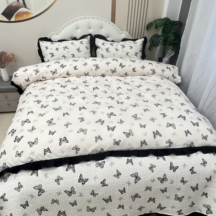 寝居阁 2025新款床盖四件套 蝶舞翩翩