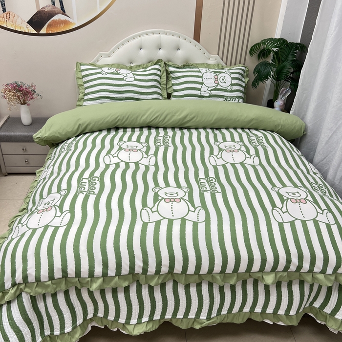 寝居阁 2025新款床盖四件套 古德熊