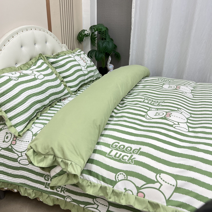 91家纺网 家纺一手货源 找家纺 寝居阁 2025新款床盖四件套 古德熊