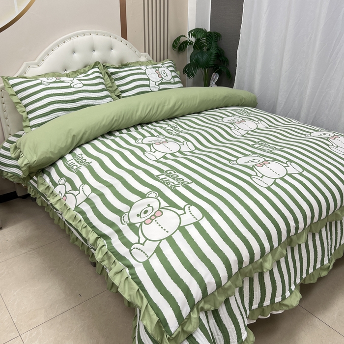 91家纺网 家纺一手货源 找家纺 寝居阁 2025新款床盖四件套 古德熊