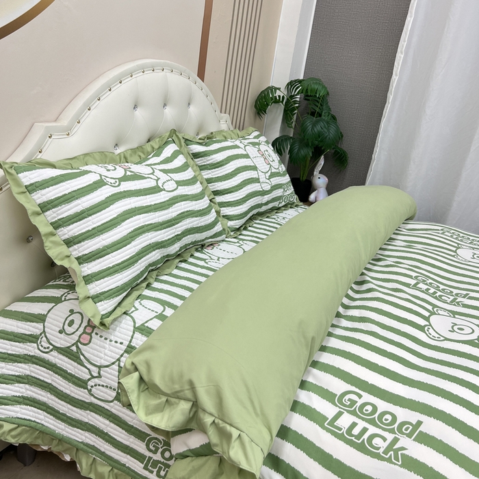 91家纺网 家纺一手货源 找家纺 寝居阁 2025新款床盖四件套 古德熊